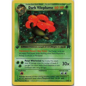 Dark Vileplume Rocket 1st Edition "Reprinted"